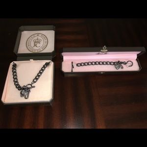 Juicy Couture Banner Heart J Toggle Set (Hematite)